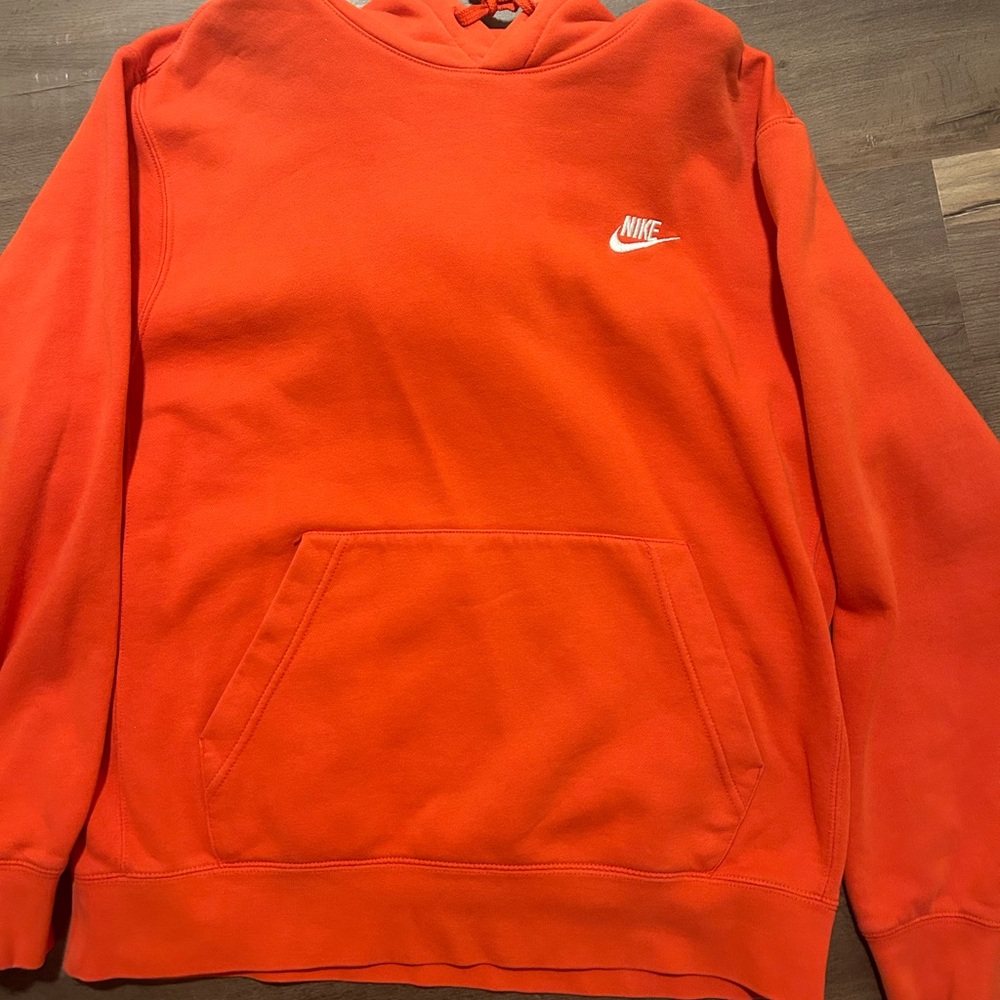 Red Nike hoodie size large